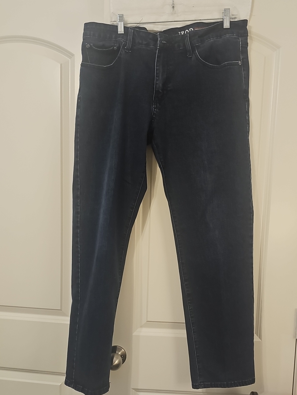 Izod Dark Blue Denim Jeans with Comfort Stretch Patch